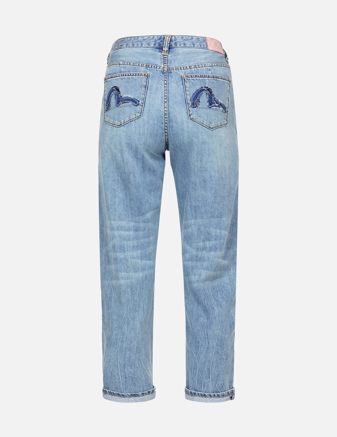 SEAGULL APPLIQUE EMBROIDERY TAPER JEANS - 1