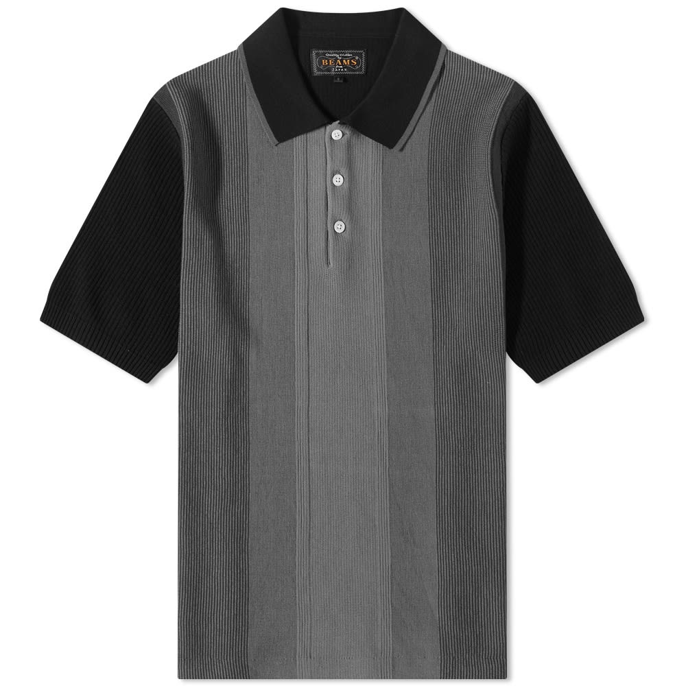 Beams Plus Stripe Knit Polo - 1