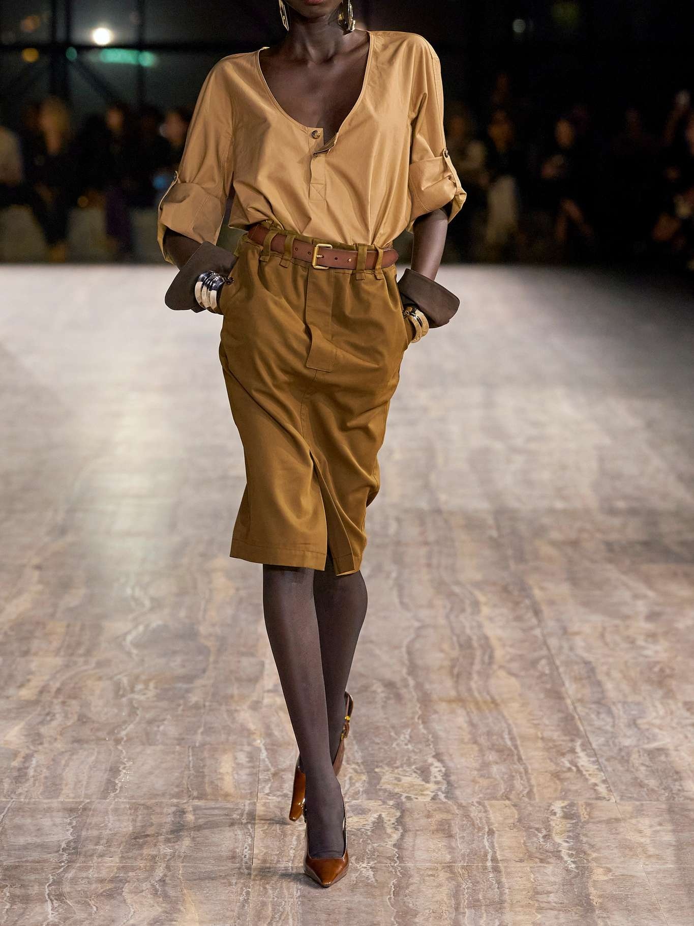Cotton and linen-blend twill top - 4