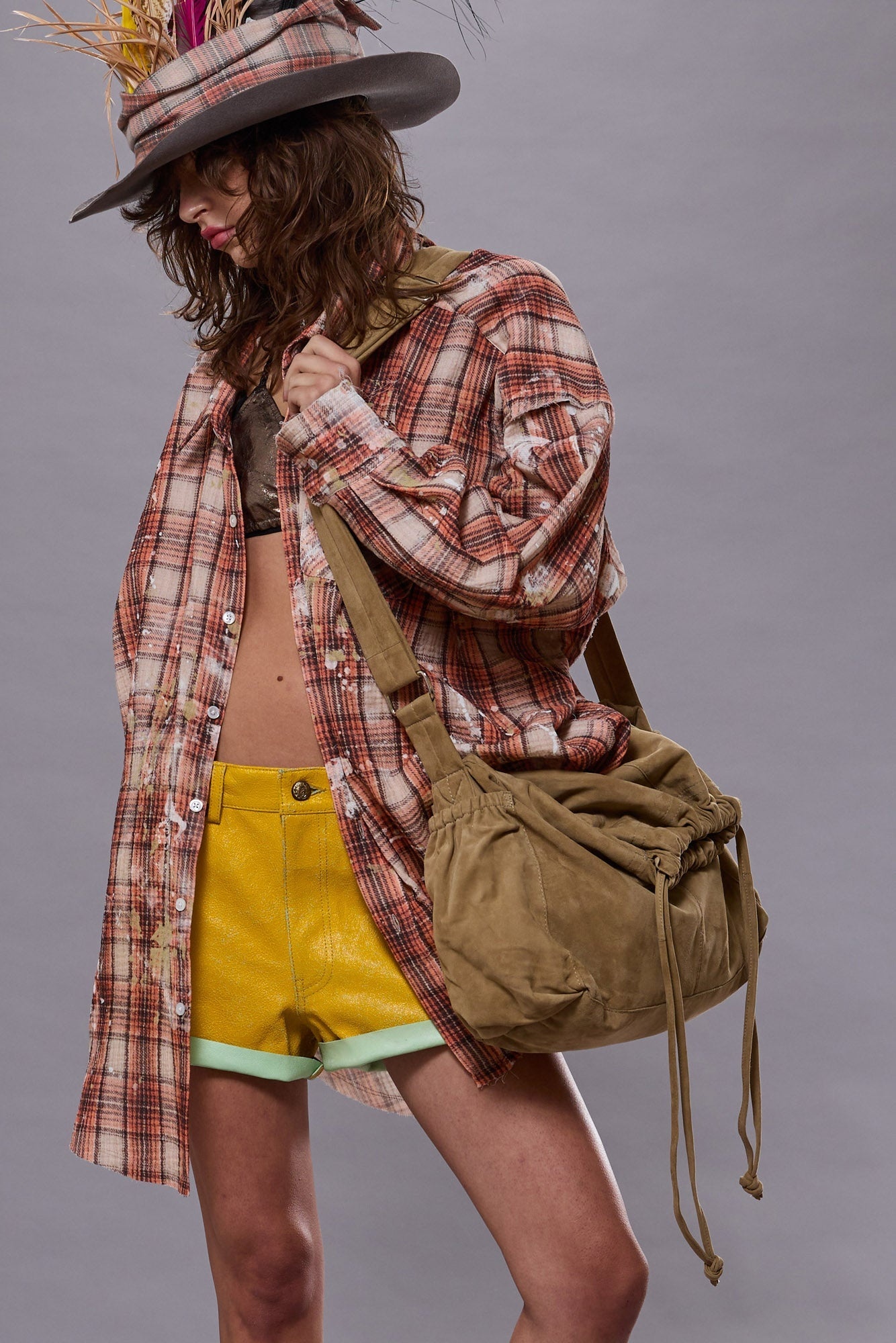 SHREDDED SEAM DROP NECK SHIRT - 2