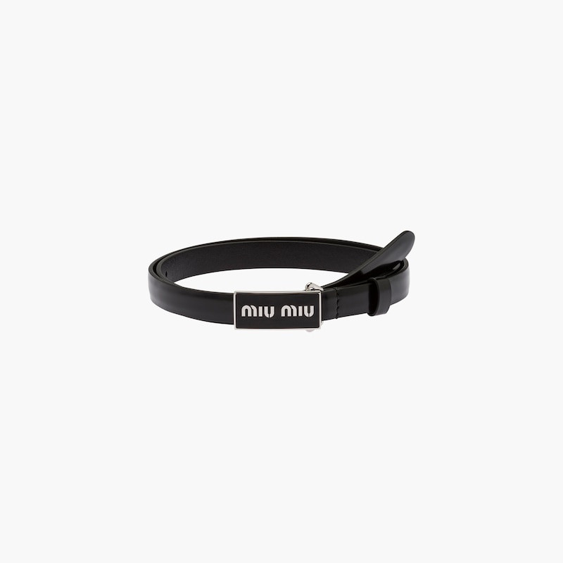 Miu Miu Brushed leather belt outlook