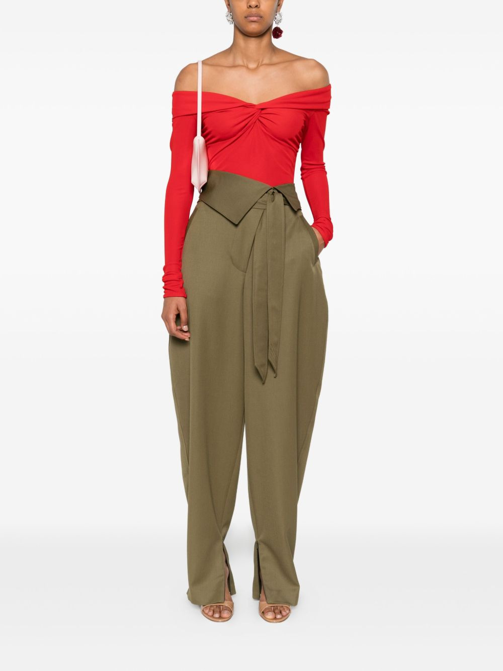 twist-detail off-shoulder top - 2