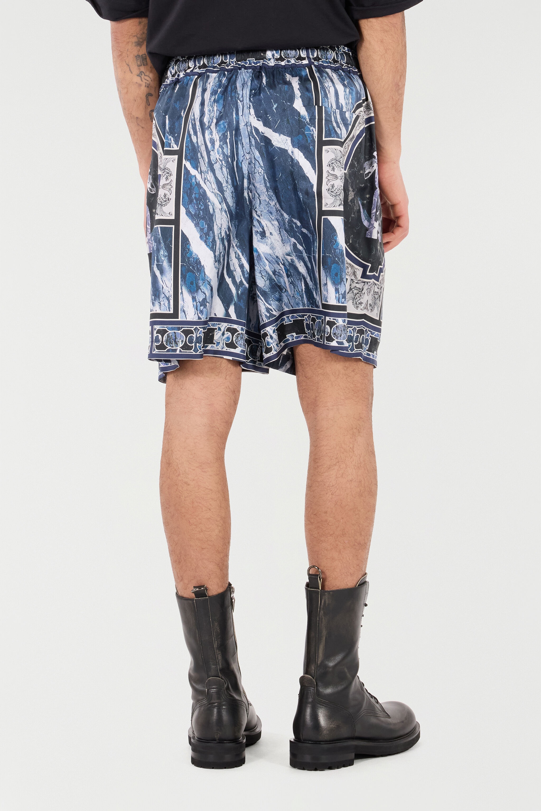 Short With Marble Print And Accents - 4