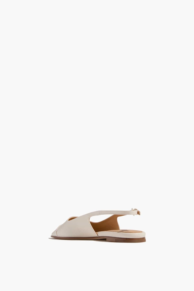 DEAR FRANCES Tia Slingback with Toe Cap in White outlook