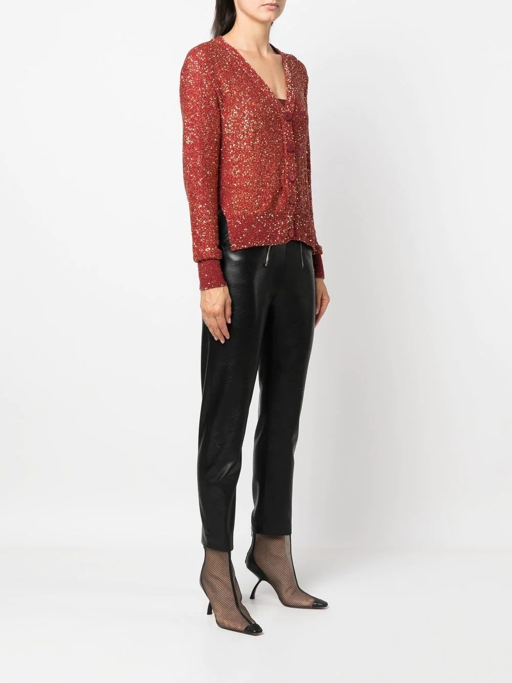 sequin-embellished cardigan - 3