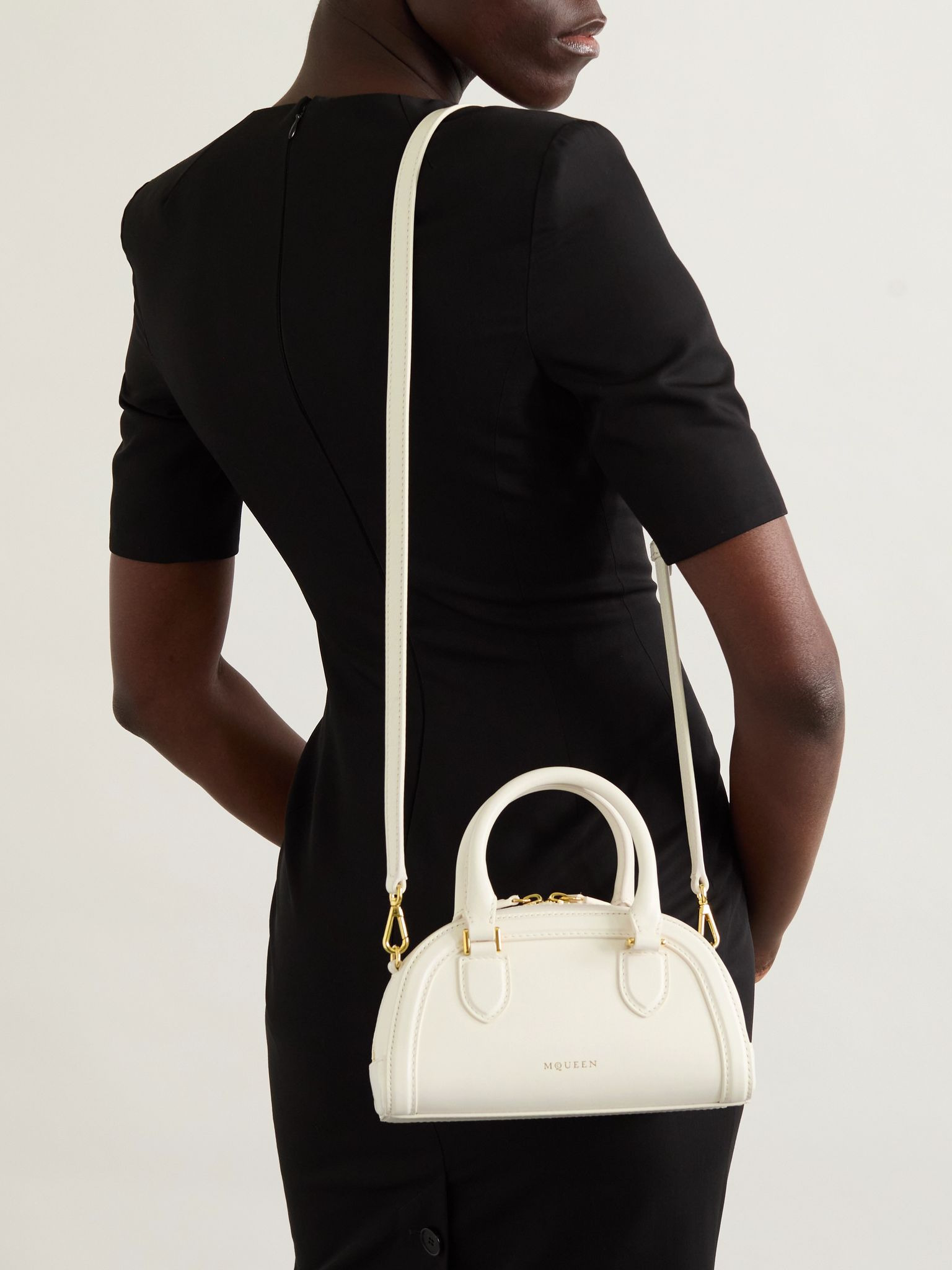 Birdee Boston mini leather tote Ivory - 2