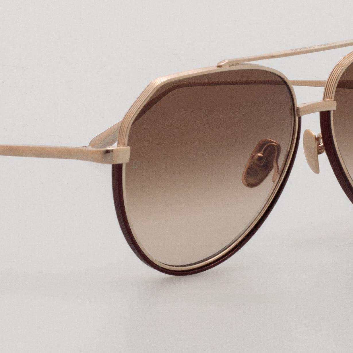 BAYER AVIATOR SUNGLASSES IN LIGHT GOLD - 7