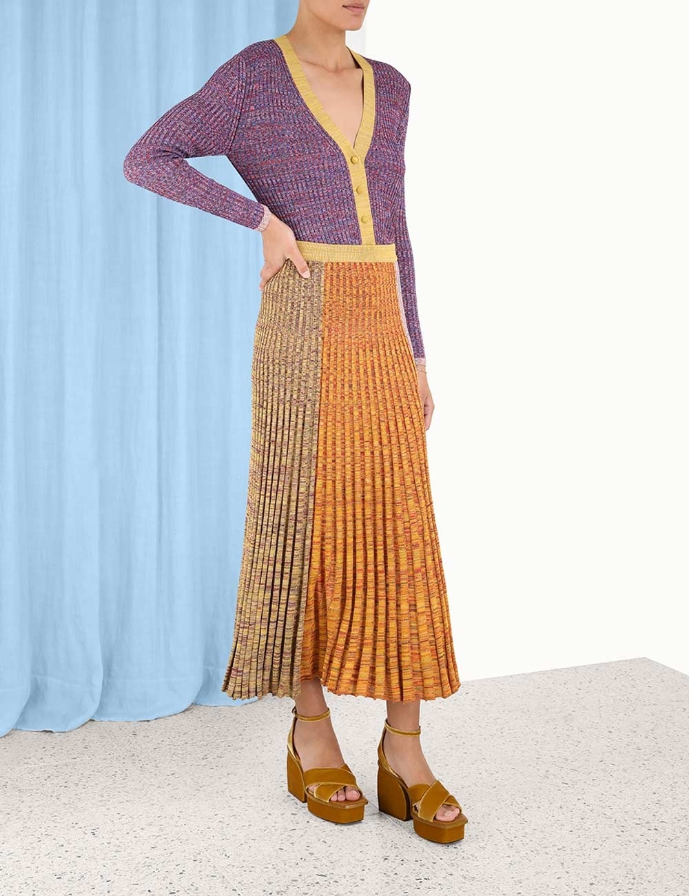 KALEIDOSCOPE MOULINE CARDIGAN - 3