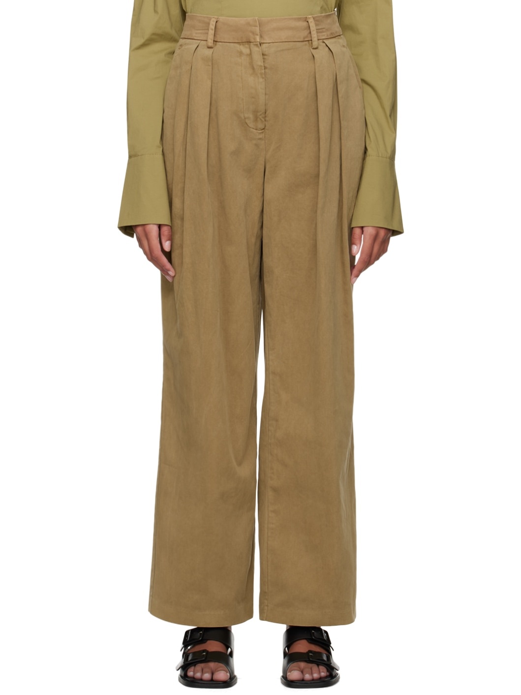 Khaki Luisa Trousers - 1