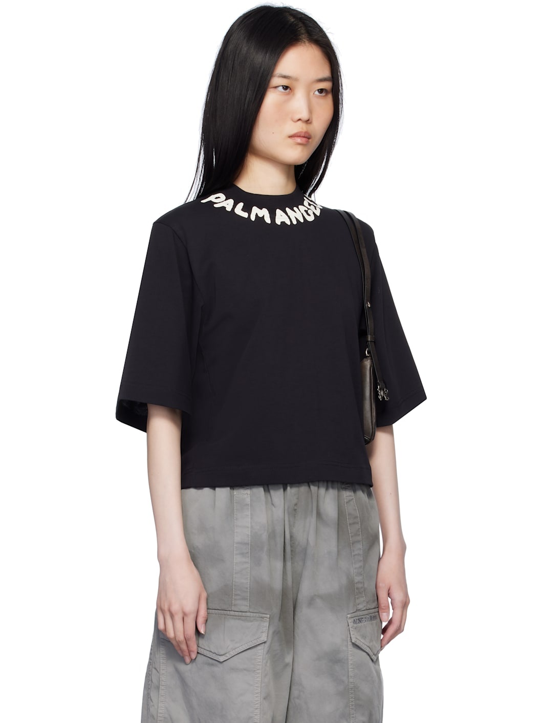 Black Logo Cropped T-shirt - 2