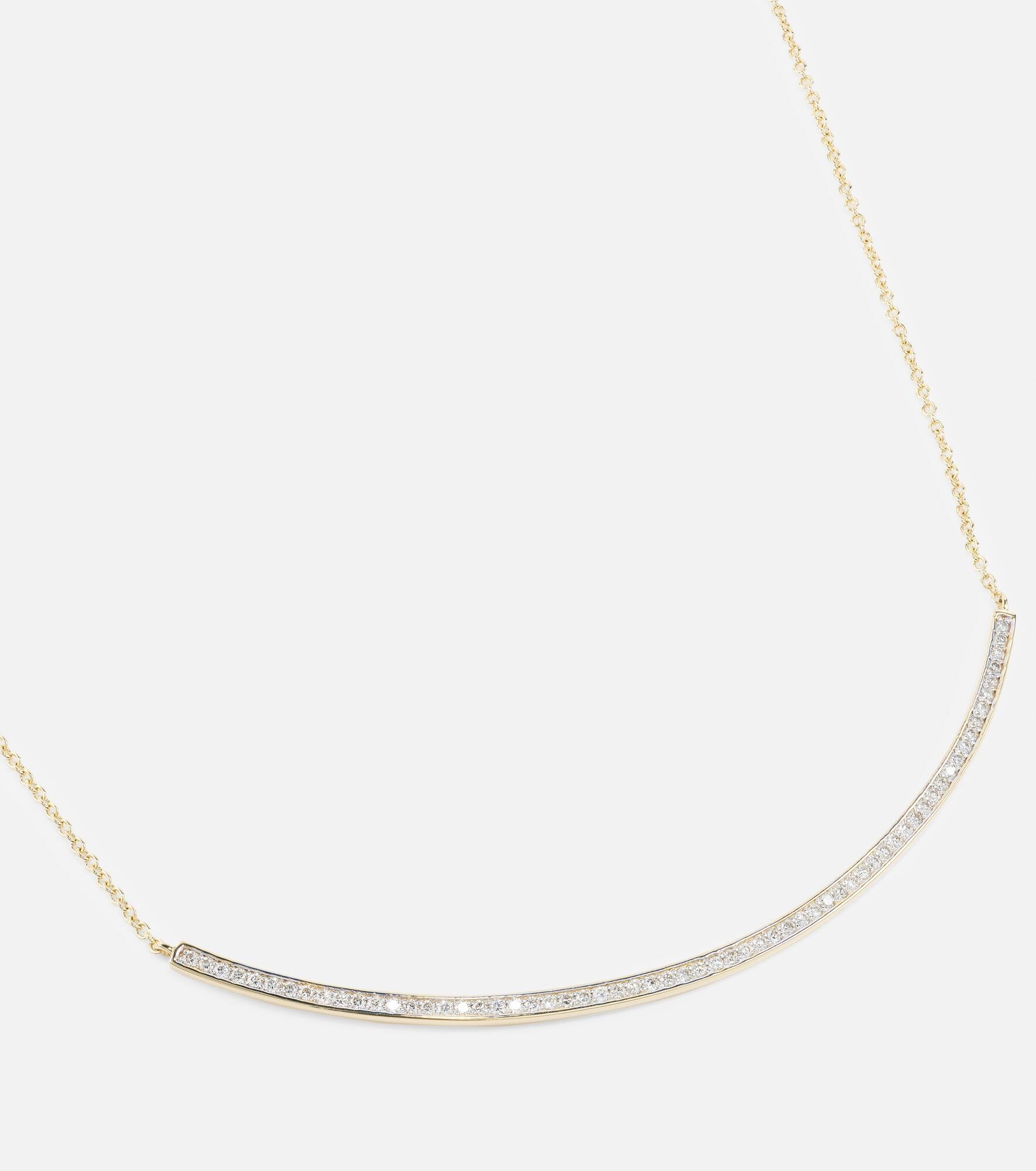 14kt gold necklace with diamonds - 4