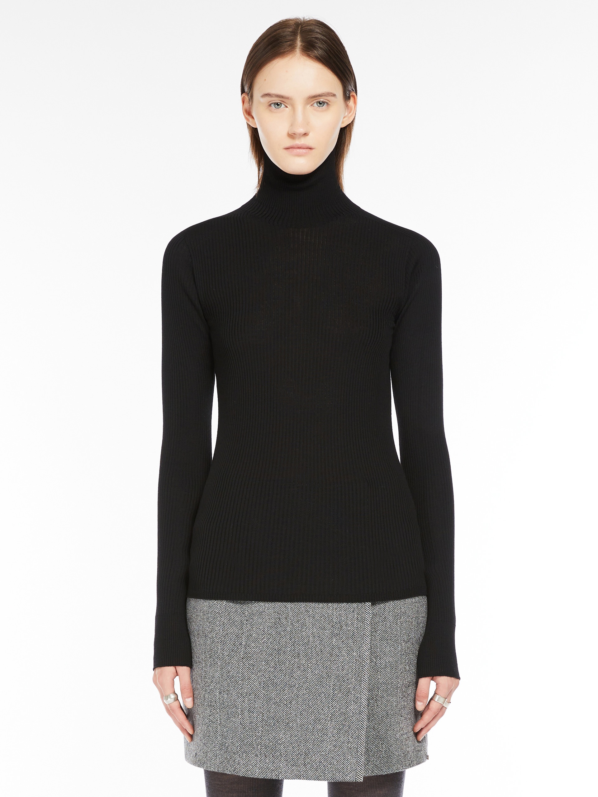 FLAVIA Pure wool mock polo-neck sweater - 3