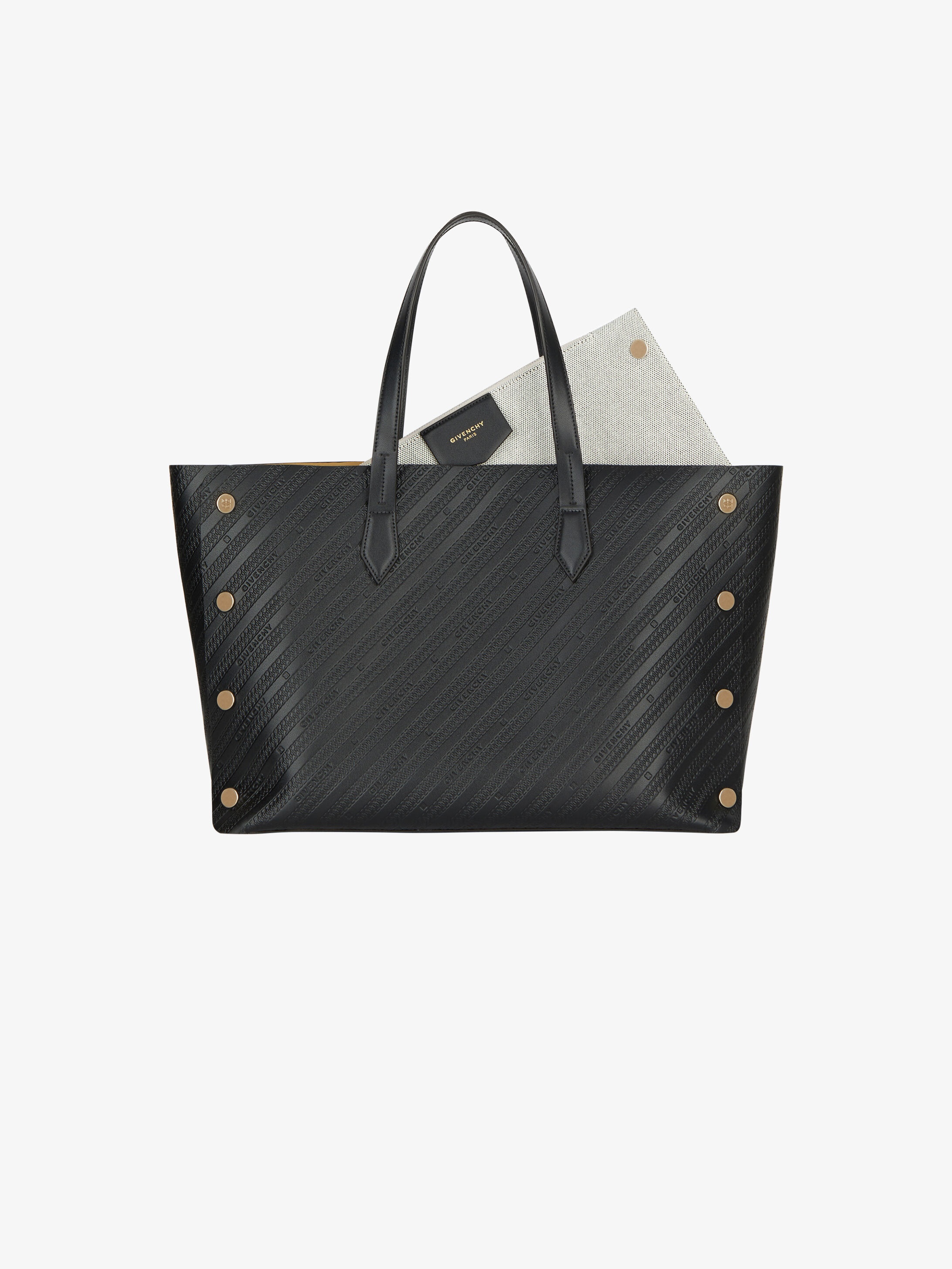 Medium Bond shopper in GIVENCHY chain embossed leather - 6