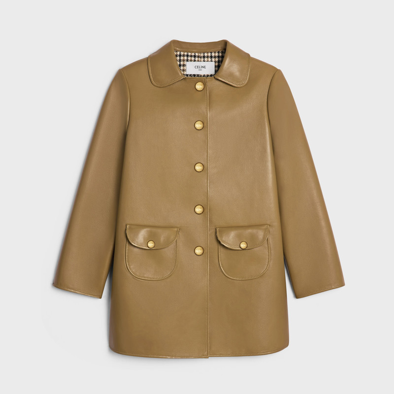 babydoll coat in soft lambskin 1