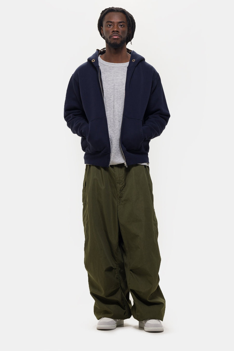 LES TIEN Heavyweight Zip Hoodie in Navy outlook