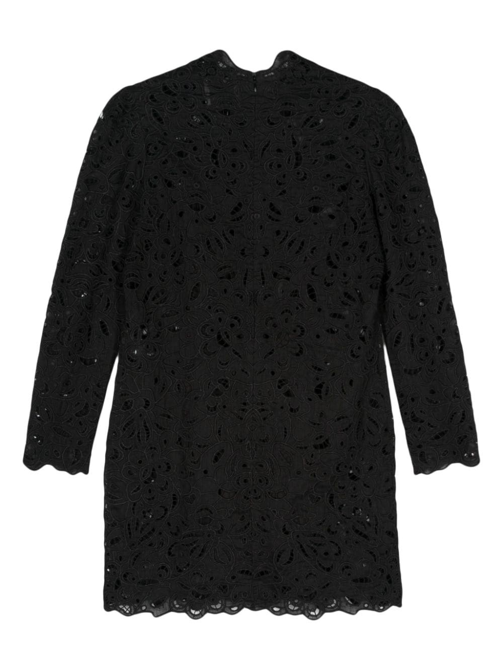 broderie anglaise mini dress - 2