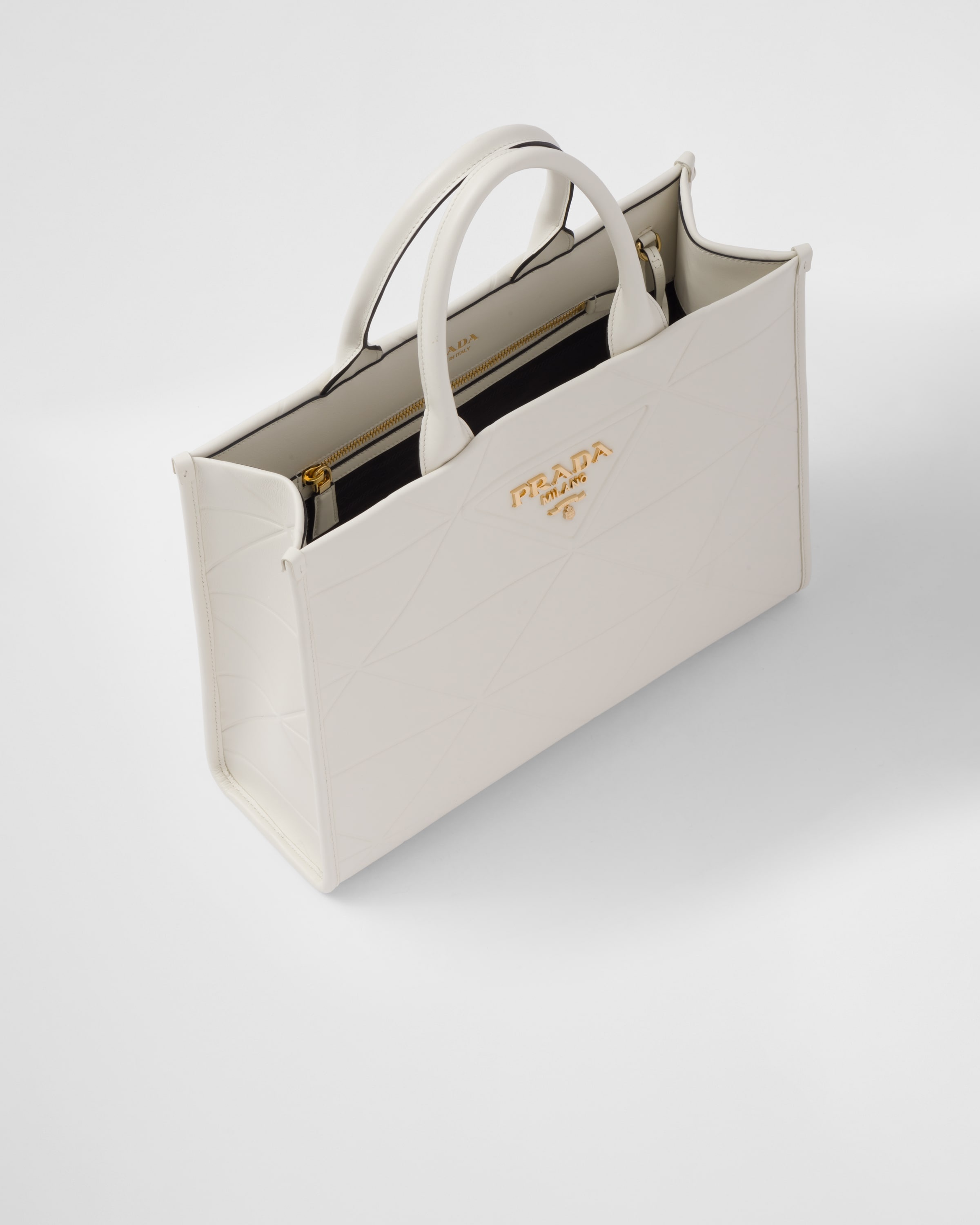ハンドバッグ PRADA | Medium leather Prada Symbole bag with topstitching PRADA Medium leather Prada Symbole bag with topstitching