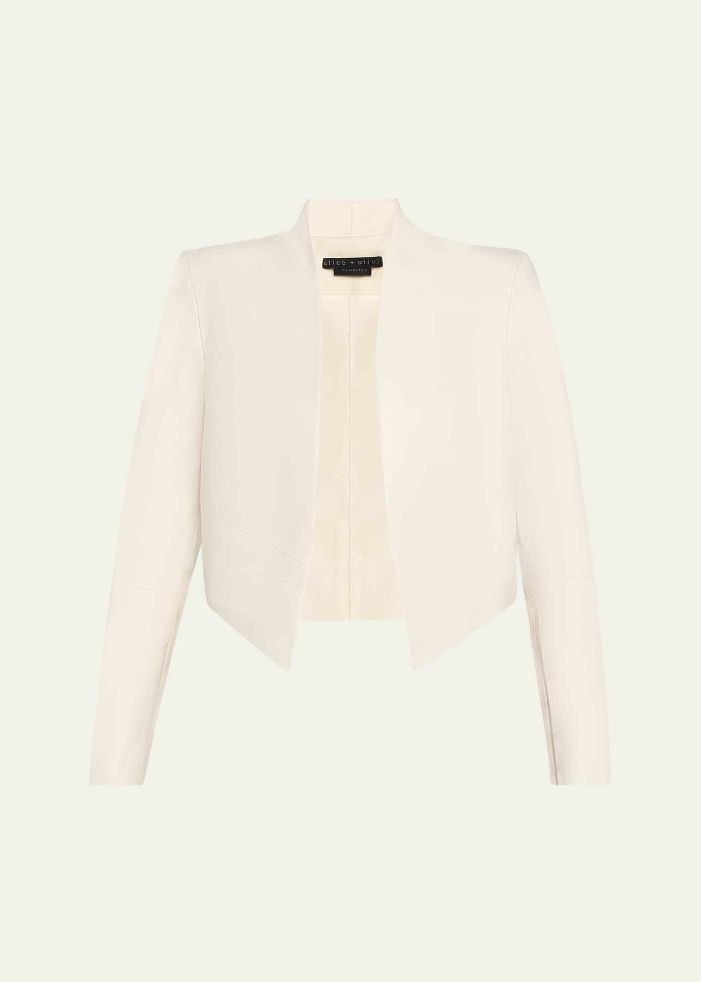Harvey Draped Open-Front Leather Jacket - 1