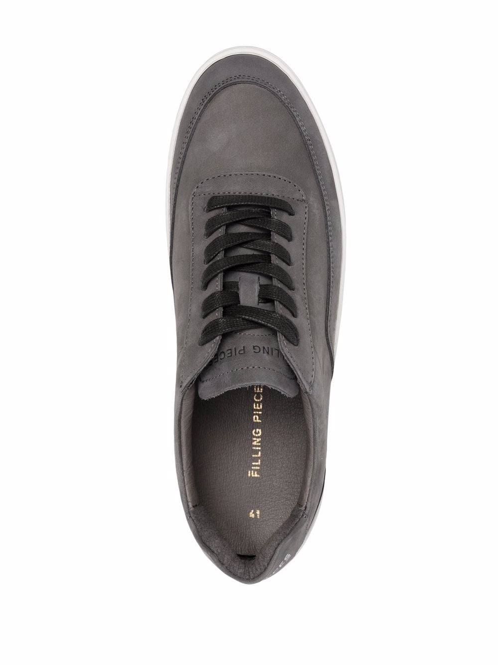 leather low-top sneakers - 4