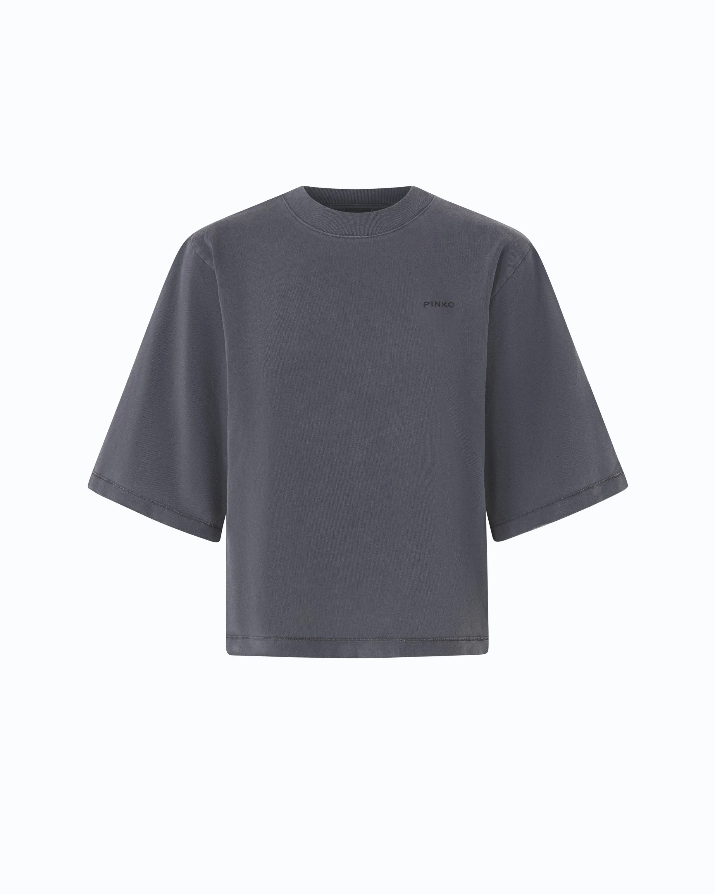 FADED-EFFECT T-SHIRT WITH LOVE BIRDS LOGO - 1