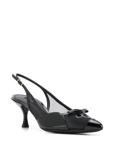 Dolce & Gabbana mesh panel 60mm slingback pumps outlook