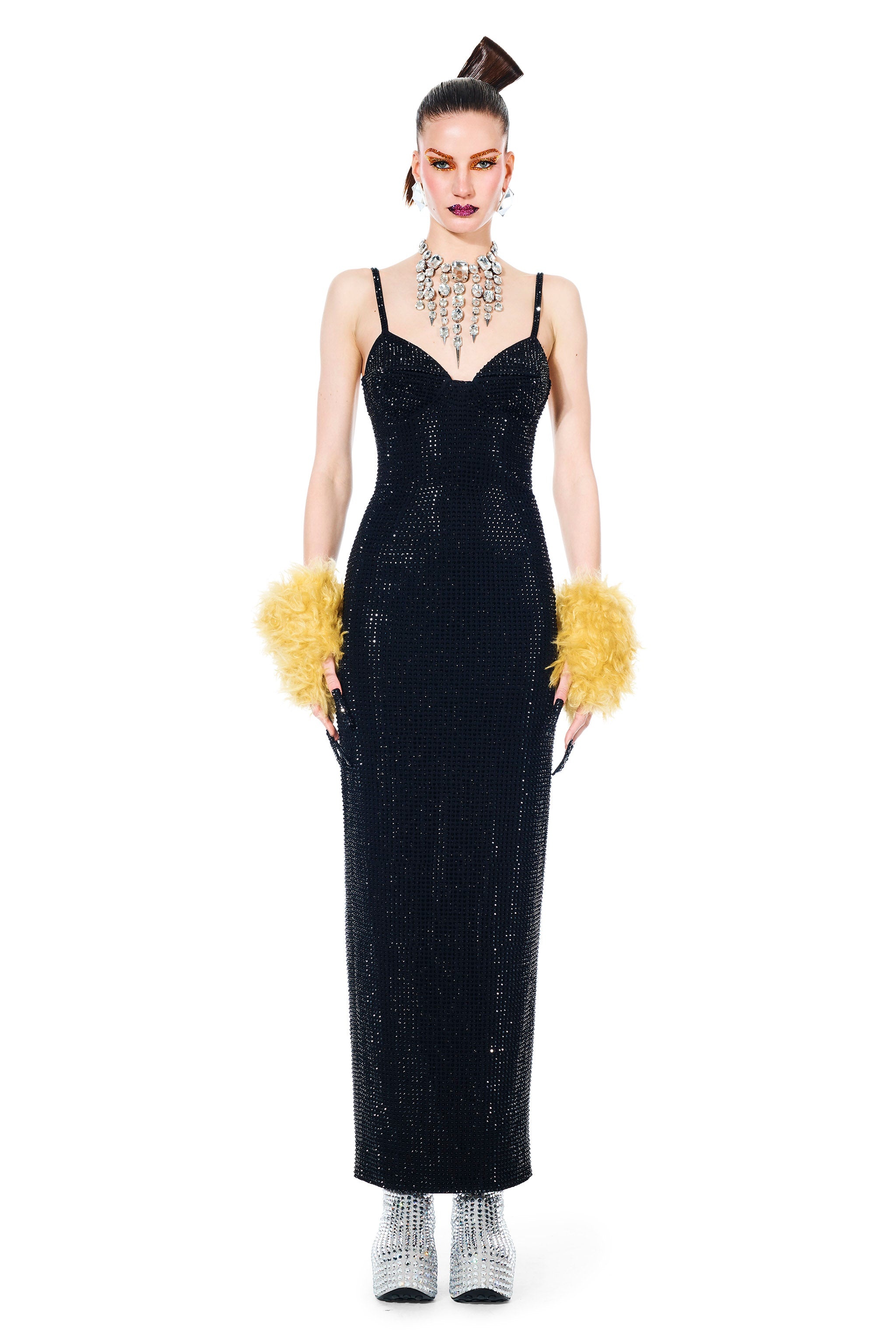 CRYSTAL EMBELLISHED GOWN - 4