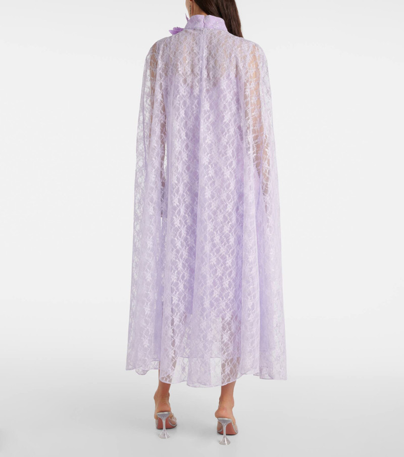 Caped floral lace midi dress 3