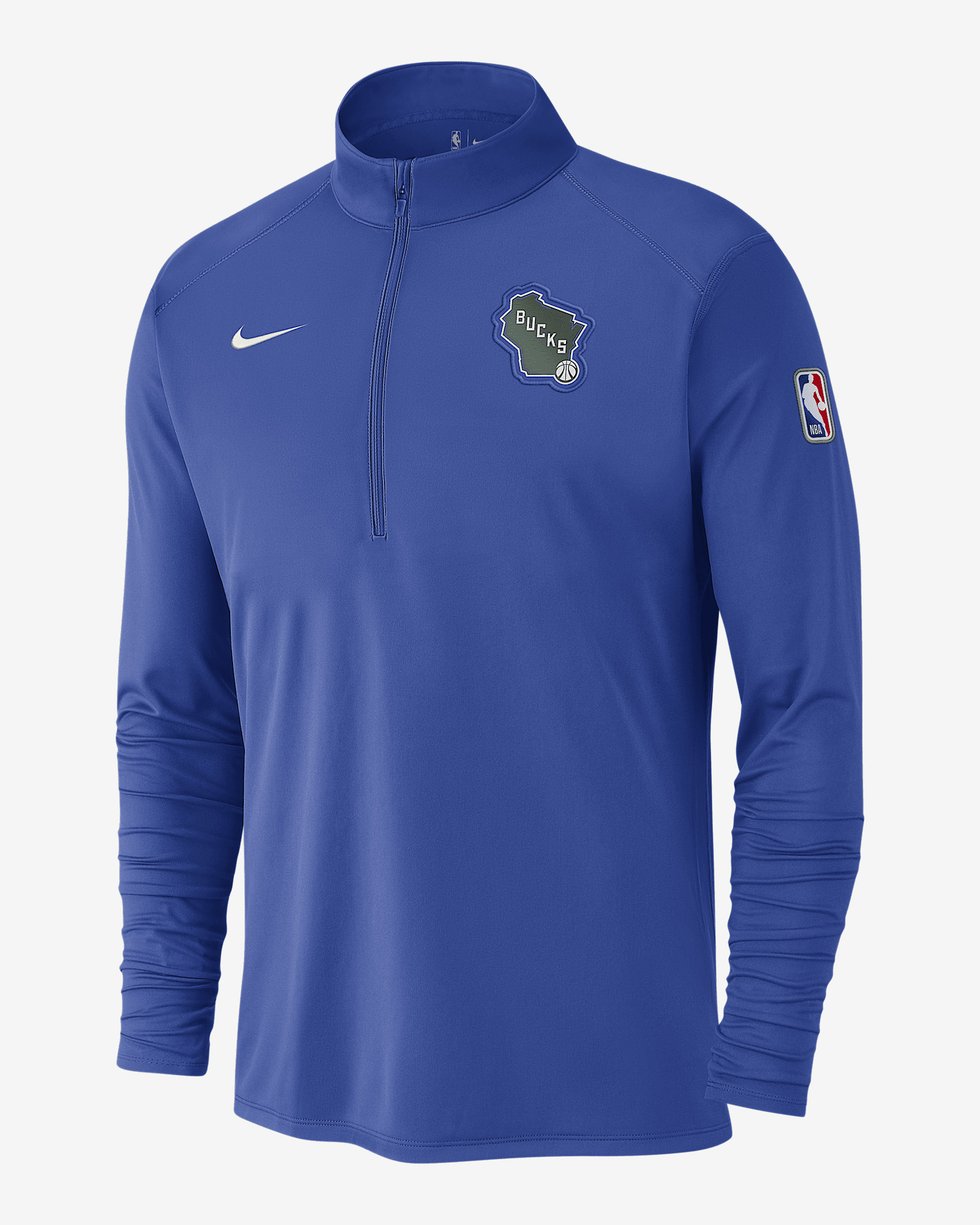 Milwaukee Bucks City Edition Men's Nike Dri-FIT NBA 1/2-Zip Long-Sleeve Top - 1