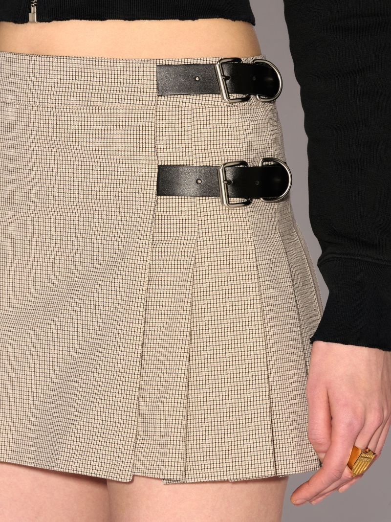 LIGHT CHECK BELTS MINI SKIRT 6