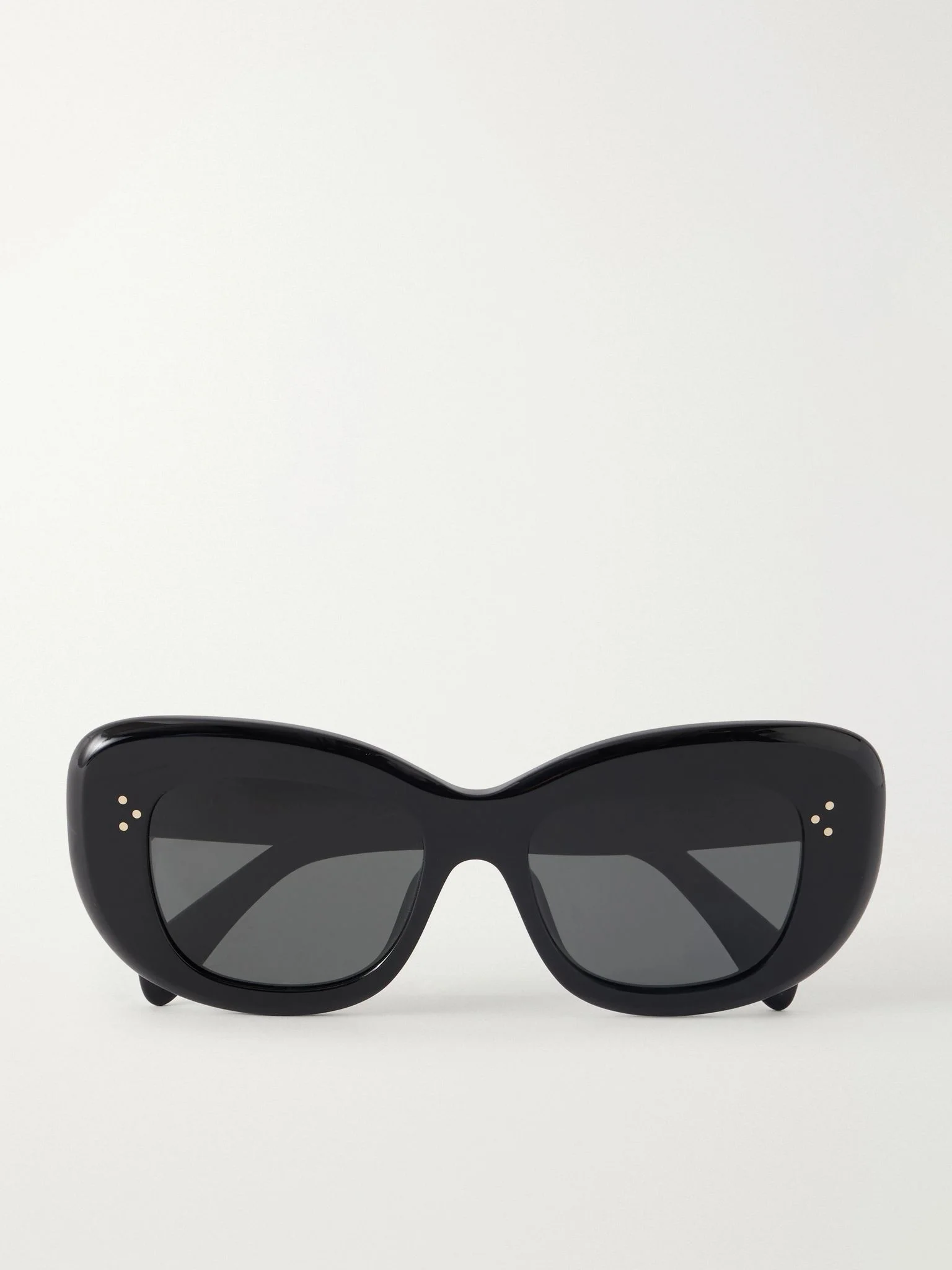 Diane round-frame acetate sunglasses Black - 1