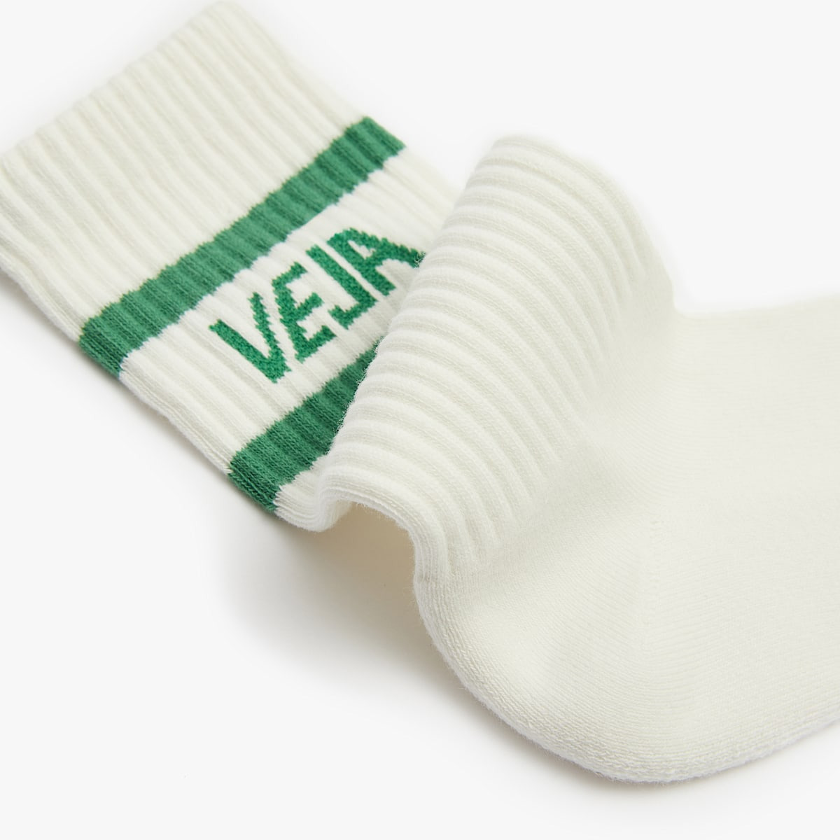 ICONIC SOCKS COTTON WHITE GREEN - 2