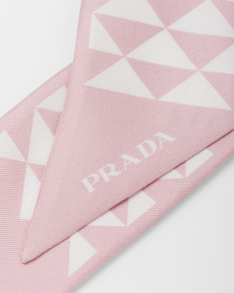Prada Printed silk twill scarf outlook
