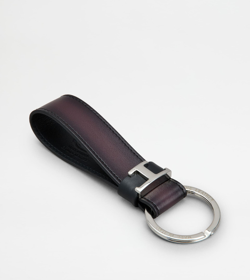 Tod's KEY HOLDER IN LEATHER - BURGUNDY, BLACK outlook