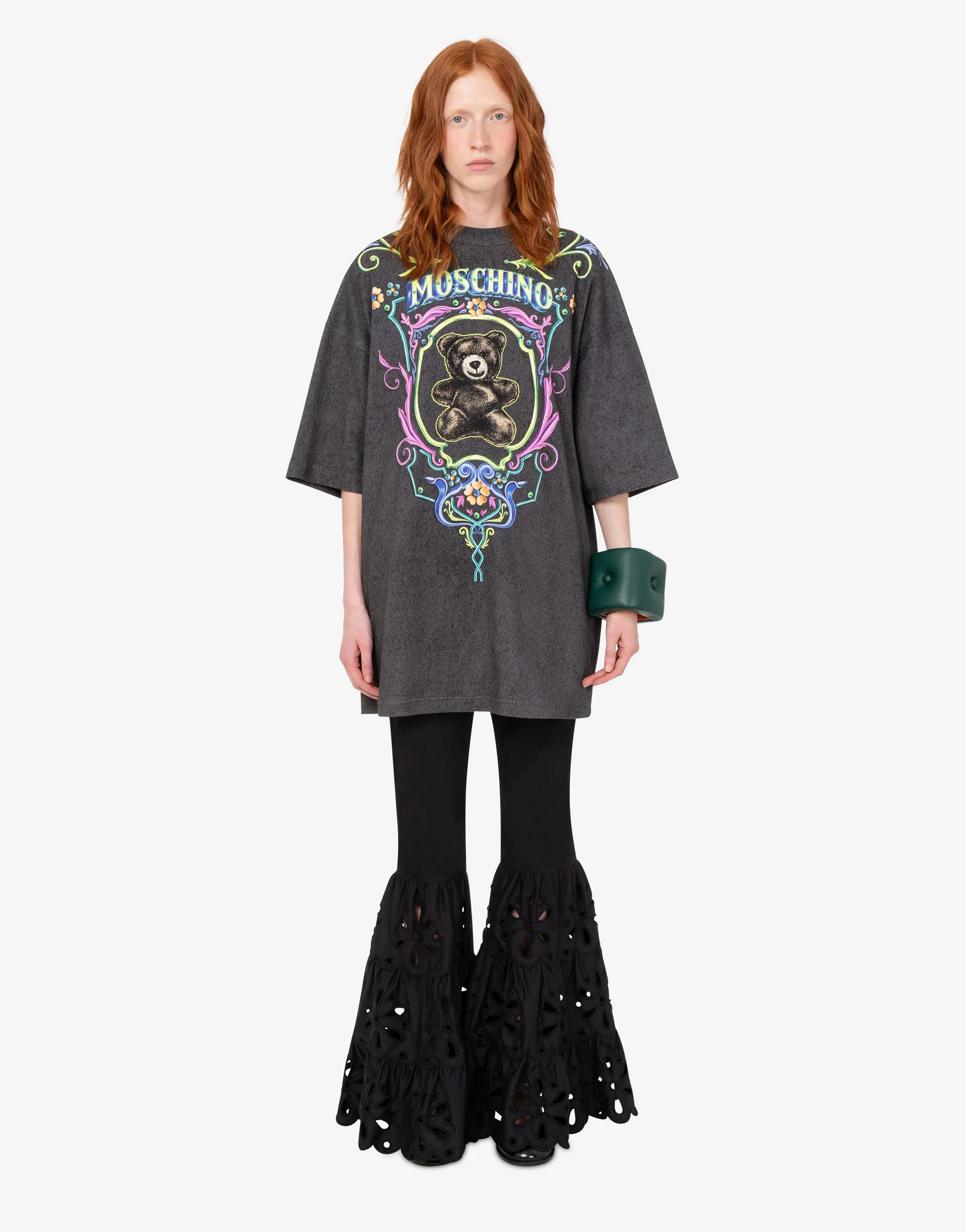 MOSCHINO TEDDY BEAR HEAVY COTTON DRESS - 1