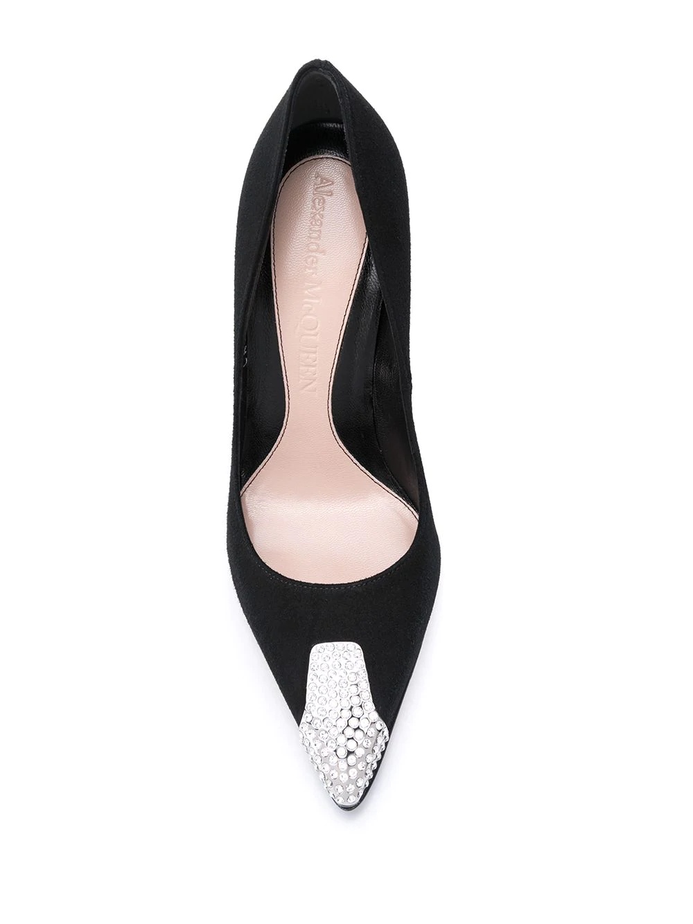 100mm crystal-embellished pumps - 4