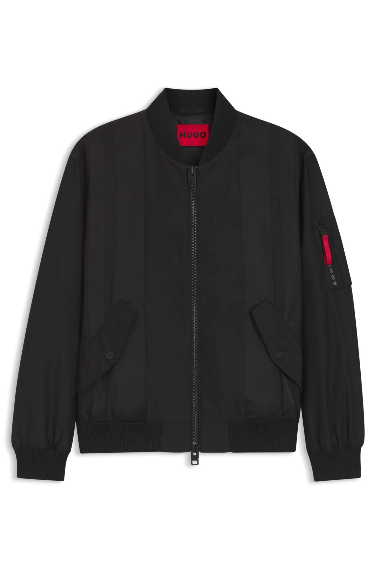 WATER-REPELLENT BOMBER JACKET IN COATED SATIN - 1