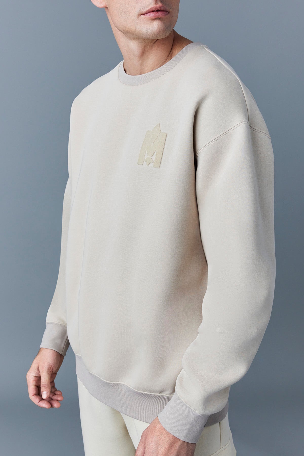 MAX-VT Double face jersey sweatshirt with embroidered logo - 5