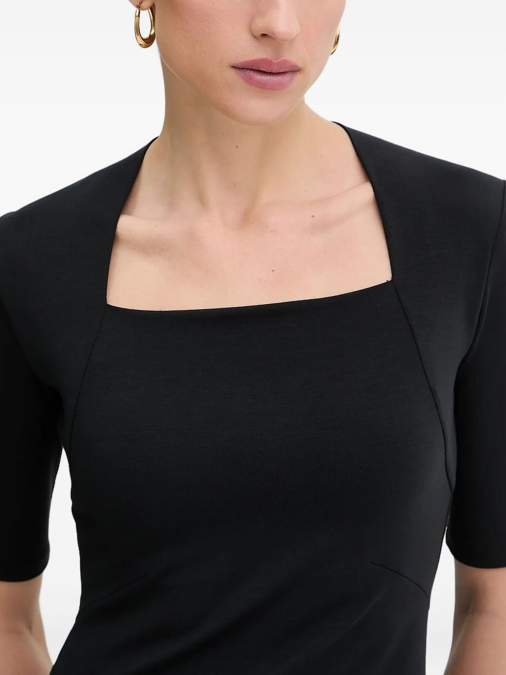 square-neck short-sleeve top - 4