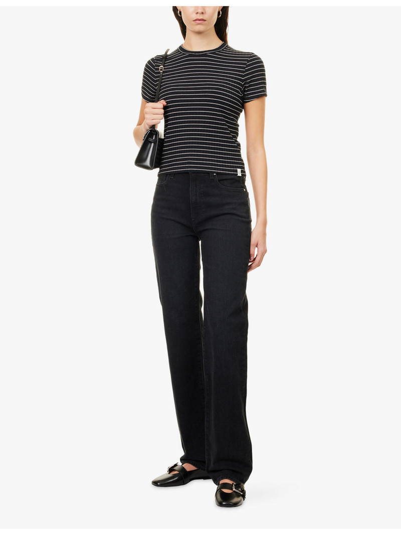 rag & bone Luca Striped Stretch-Woven T-Shirt outlook
