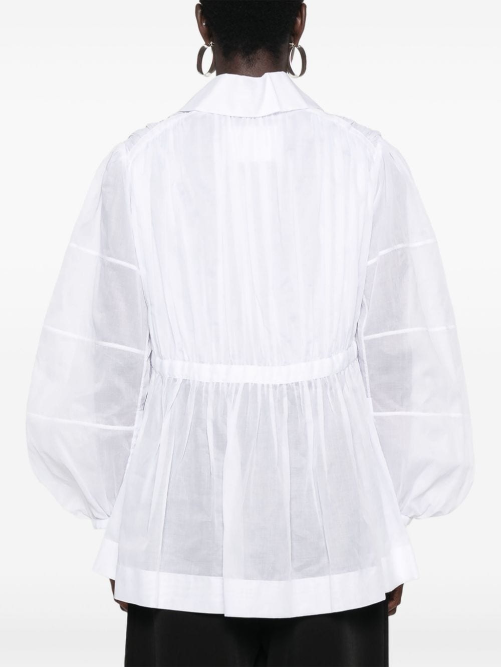 pleated poplin shirt - 4