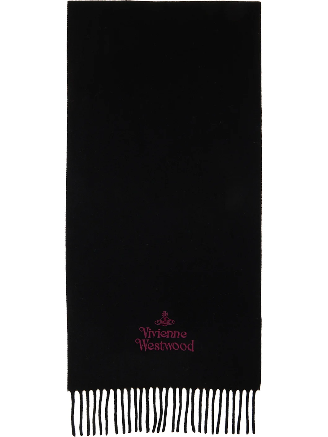 Black Embroidered Scarf - 1