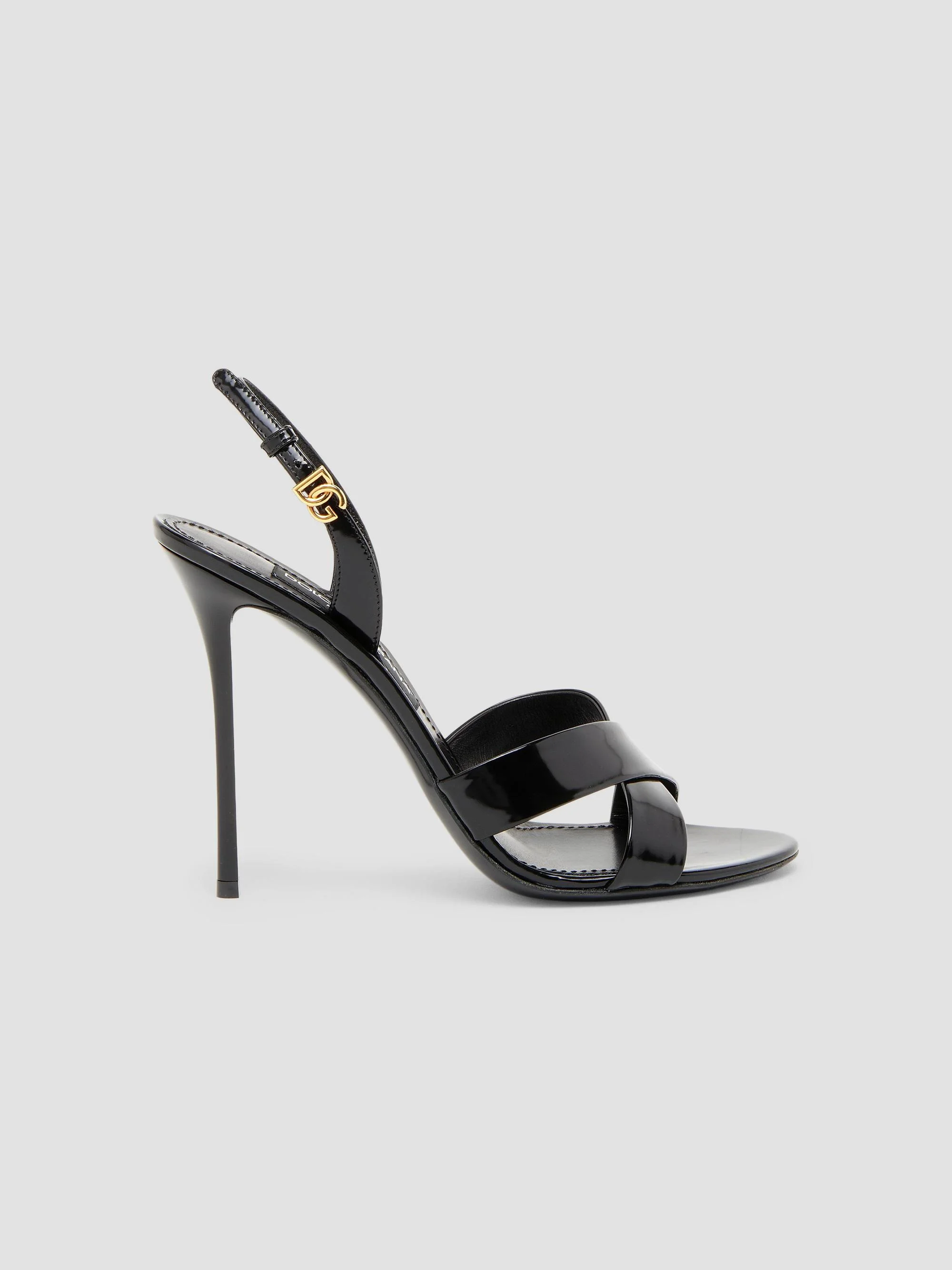 Women's 105MM Leather Slingback Sandals - Nero - 1