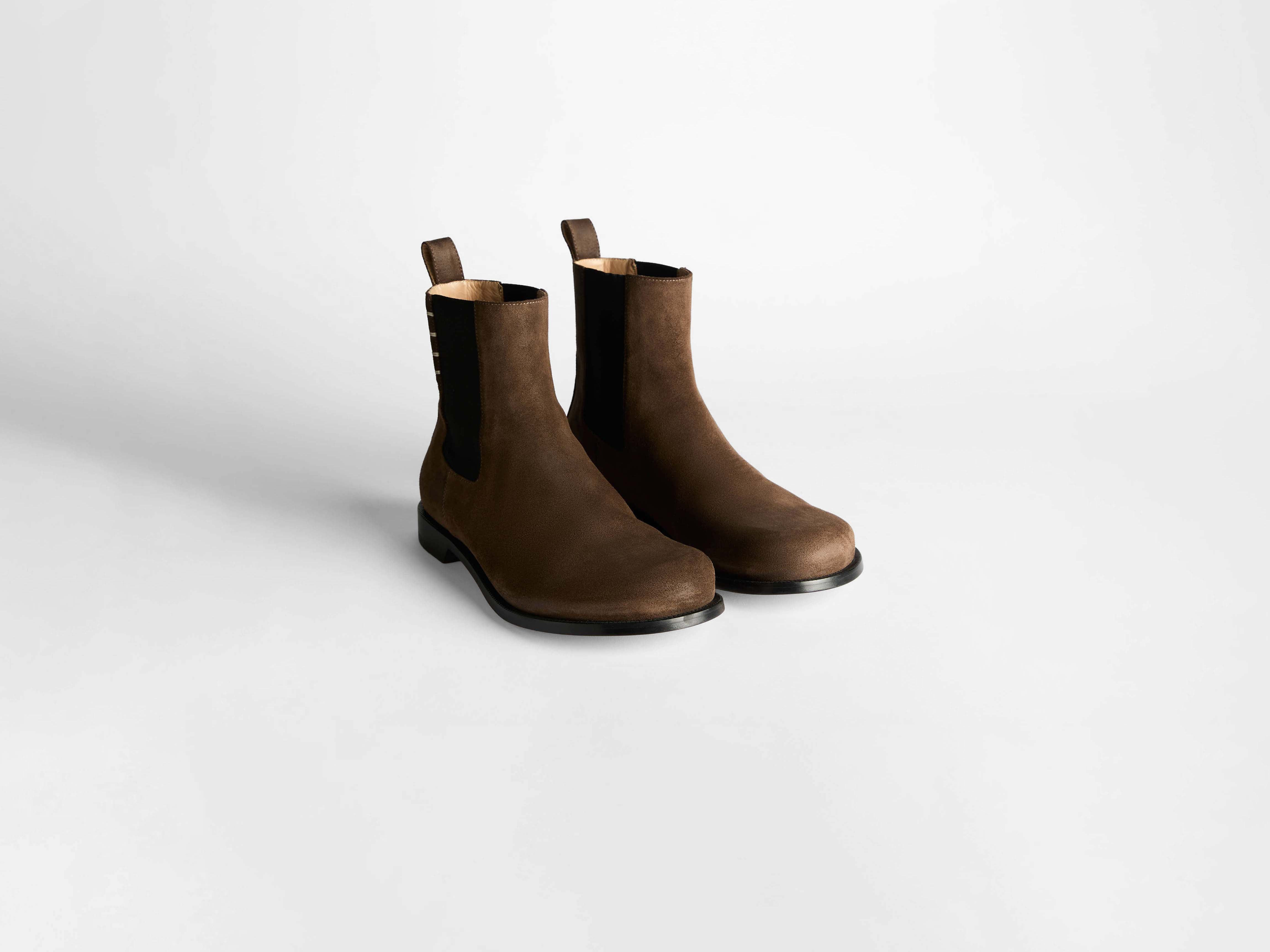 MENS CHELSEA LOAFER BOOTS IN CHOCOLATE BROWN - 2