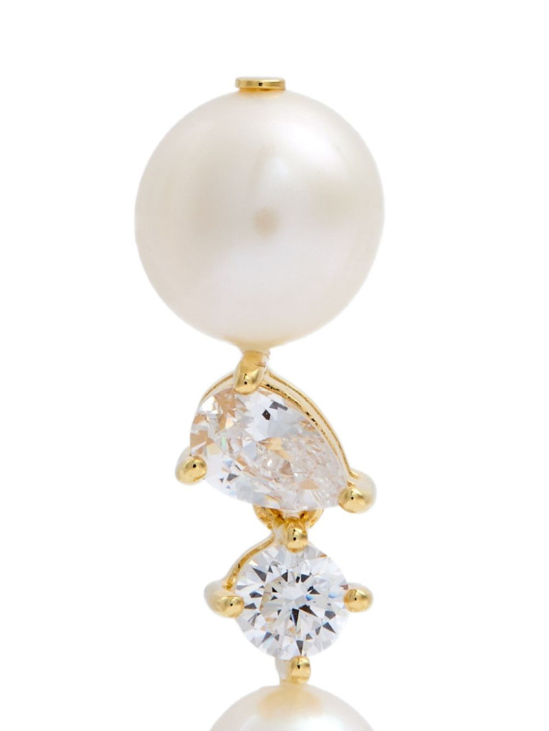 Completedworks pearl and cubic zirconia embellished earrings outlook