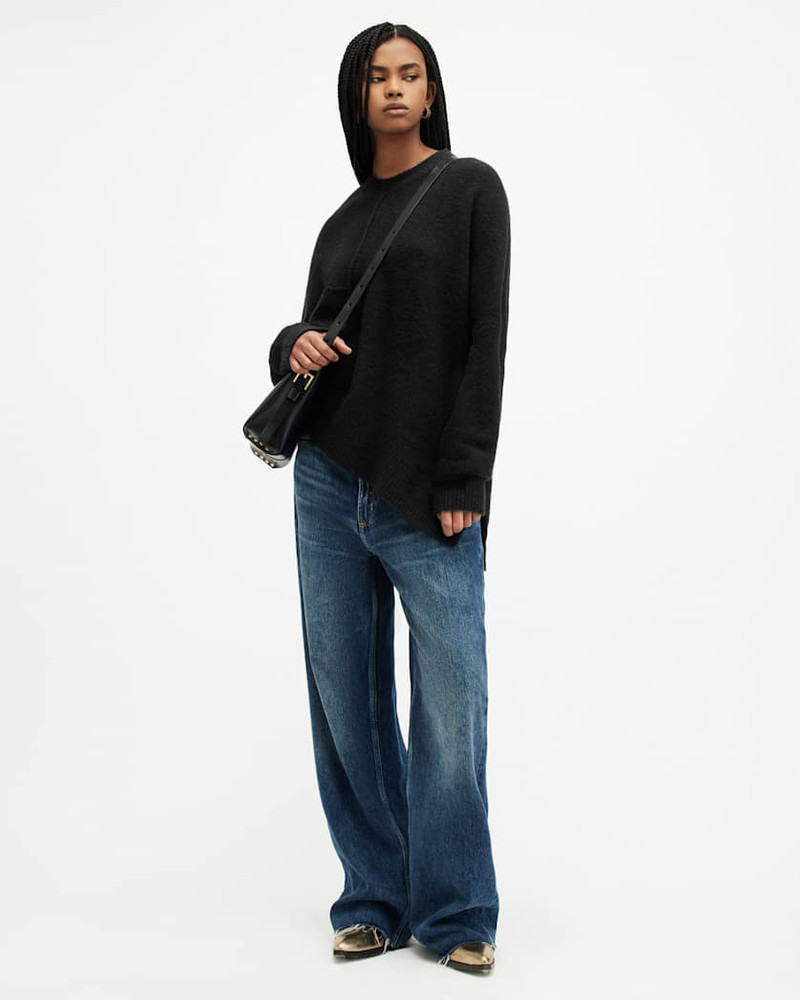 LOCK CREW NECK ASYMMETRIC SWEATER 4