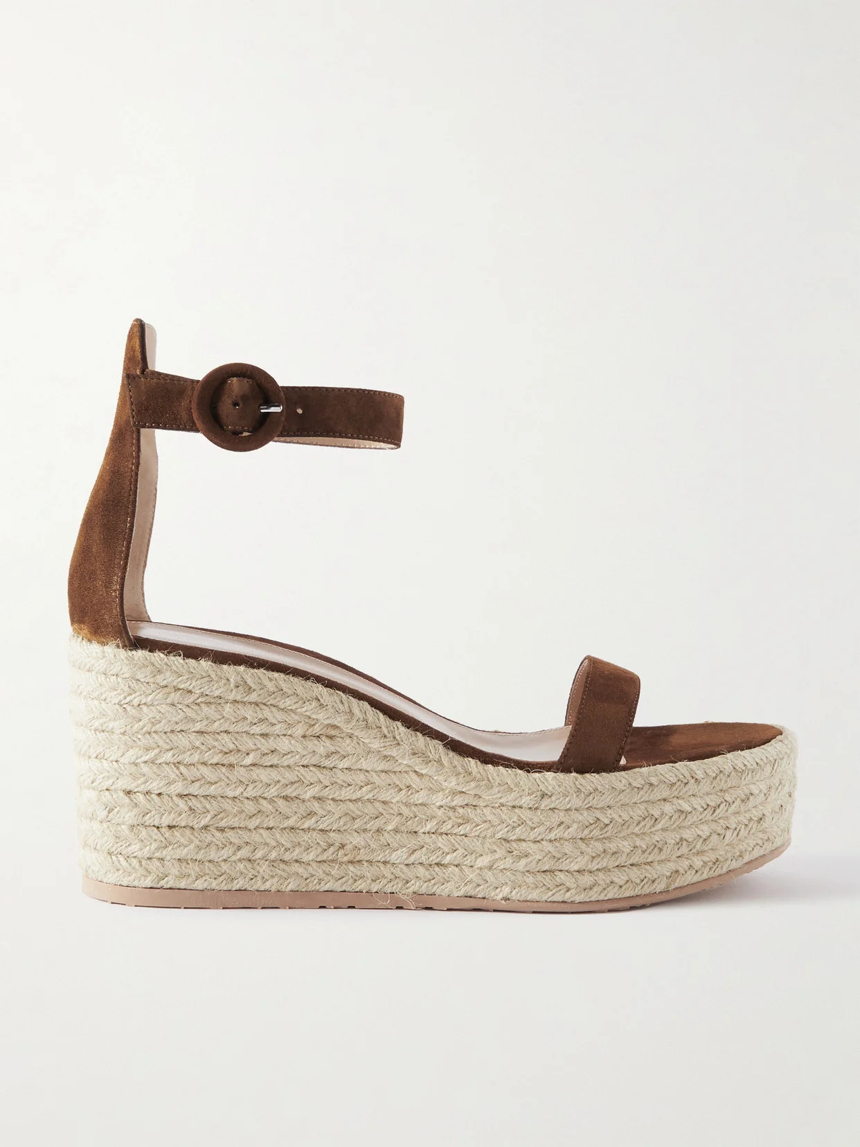45 Suede Espadrille Wedge Sandals - 1