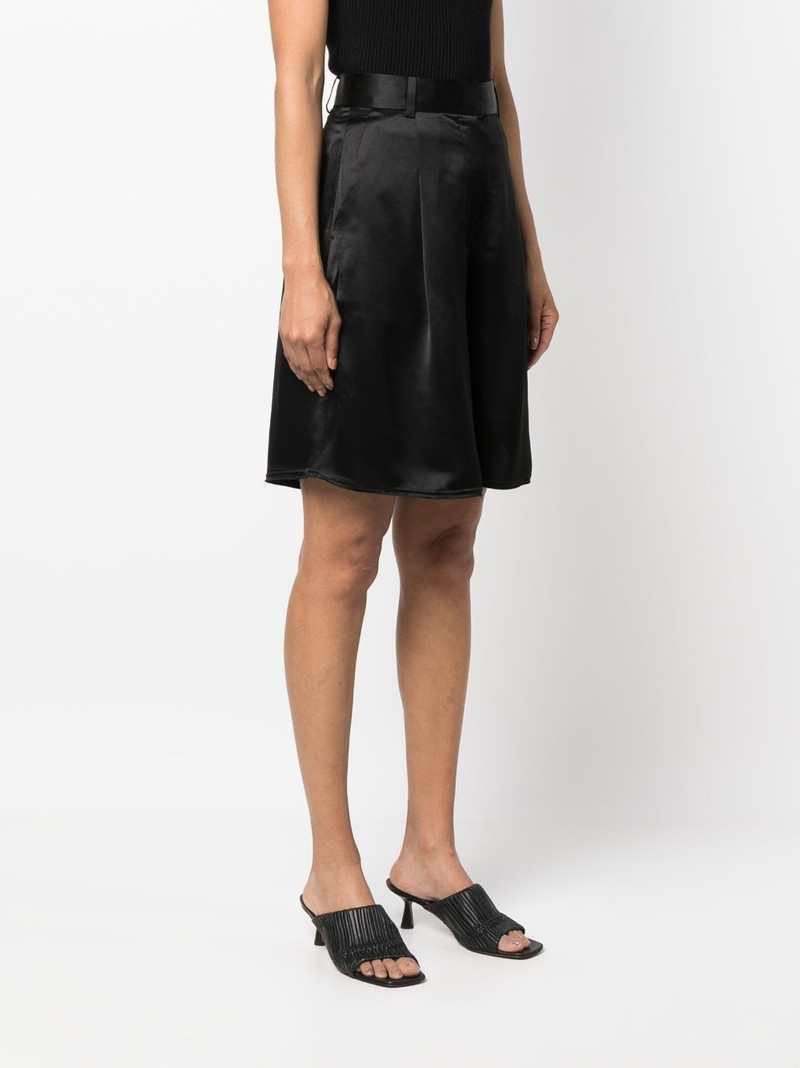 high-waist satin shorts 3