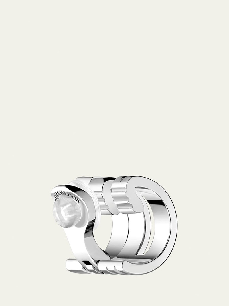 White Gold Quatre Radiant Diamond Ear Clip, Single 4