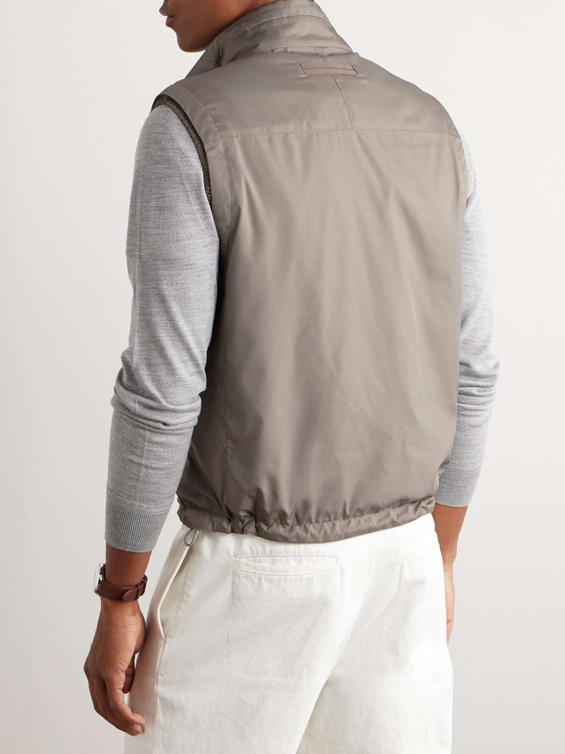 Reversible Shell and Cashmere, Cotton and Silk-Blend Gilet 4