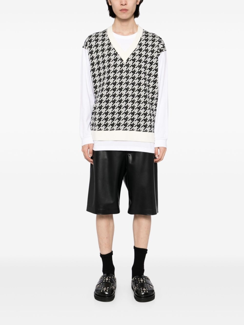 houndstooth T-shirt - 2